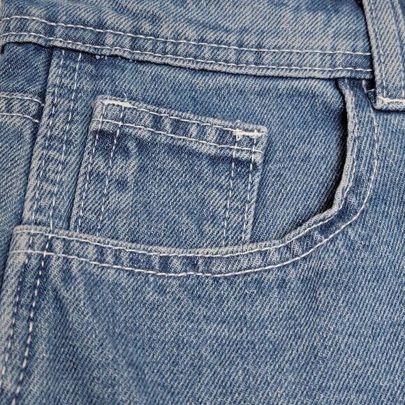 Shein Womens Blue Denim Utility Cargo Shorts With Pockets Size Small - Picture 6 of 9